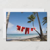 Santa's Laundry On Beach