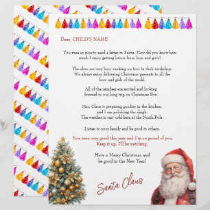 Santa's Letter to Children Christmas Lights Tree