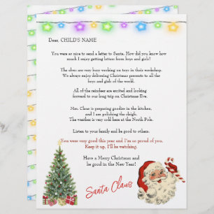Santa's Letter to Children Christmas Lights Tree