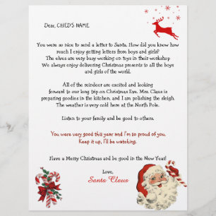 Santa's Letter to Children,  Reindeer Candy Canes