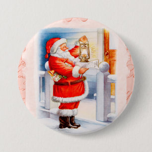 Santas List 3 Inch Round Button