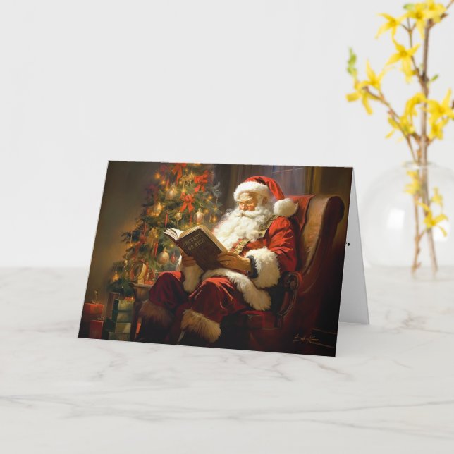 Santa's List of Naughty or Nice Card (Yellow Flower)