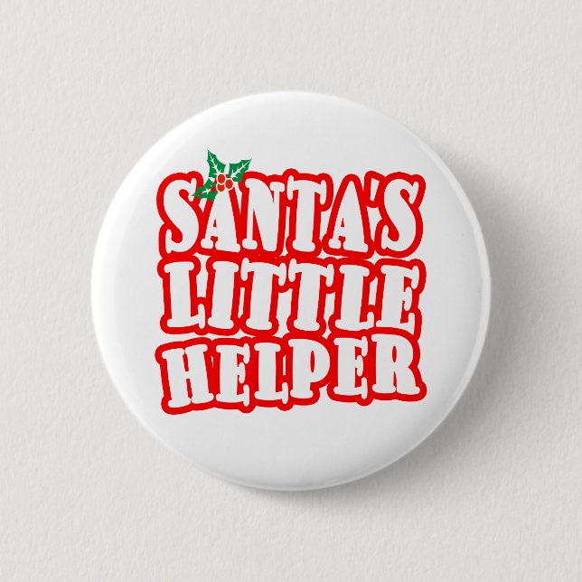 Santas Little Helper 2 Inch Round Button (Front)