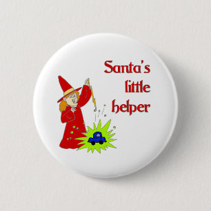 Santa's Little Helper 2 Inch Round Button