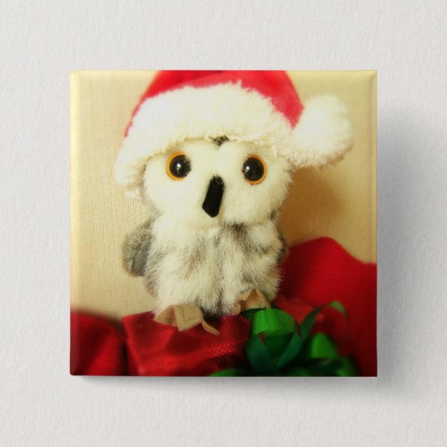 Santa's Little Helper 2 Inch Square Button (Front)