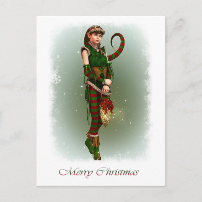 Santas Little Helper Amy Holiday Postcard (Front)
