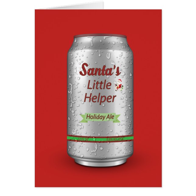 Santa's Little Helper Beer Can (Front)