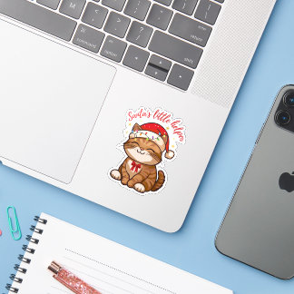 Santa's Little Helper Cat Sticker