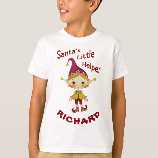 Santa's little helper custom T-Shirt (Front)