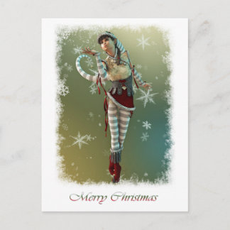 Santas Little Helper Elsie Holiday Postcard