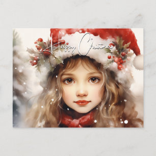 Santa's Little Helper Holiday Postcard