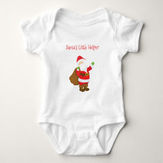 Santa's Little Helper Jolly St Nick Sack of Gifts Baby Bodysuit
