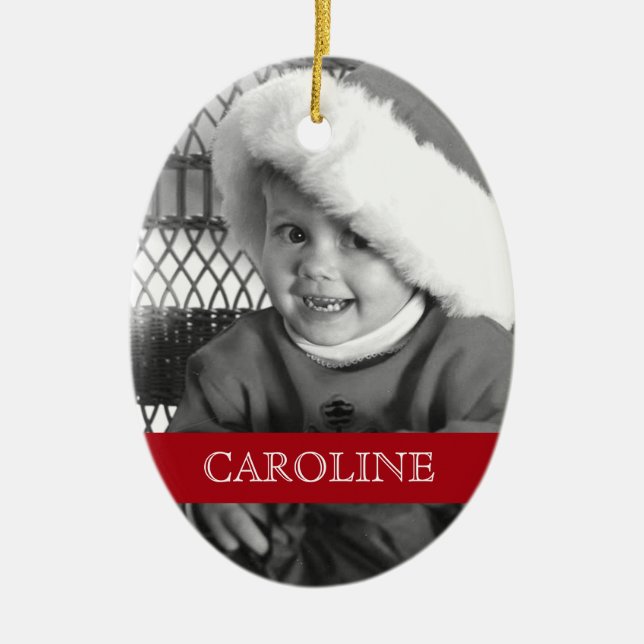Santa's Little Helper Personalized Oval Ornament (Front)