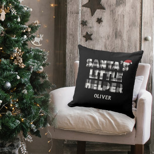 Santa's little helper Personalized Throw Pillow