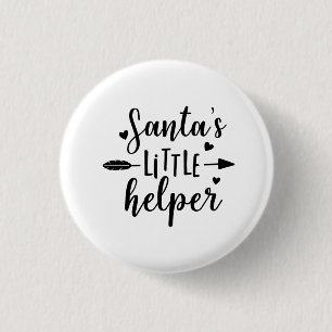 Santa's Little Helper Pregnancy Announcement 1 Inch Round Button