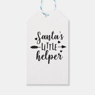 Santa's Little Helper Pregnancy Announcement Gift Tags