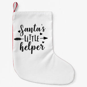 Santa's Little Helper Pregnancy Announcement Small Christmas Stocking