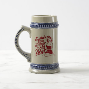Santa's Little Helper Snarky Christmas Sarcastic Beer Stein