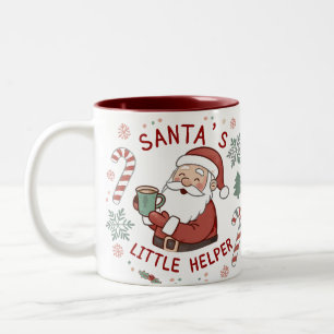 Santa's Little Helper Two-Tone Coffee Mug