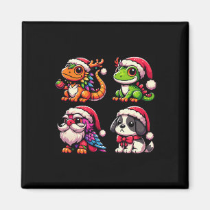 Santa's Little Helpers Cute Animal Christmas Colle Magnet