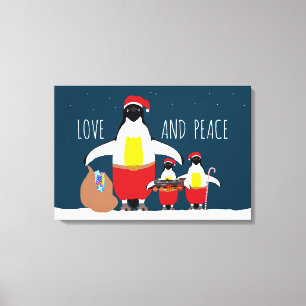 Santa's Little Helpers Love and Peace Canvas Print