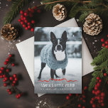 Santa's Little Yelper Cute Dog Christmas Photo Holiday Card<br><div class="desc">Fun Christmas Doggy pun; perfect for your pup; choose a die cut and paper type,  add a message or more photos to the back if desired.</div>
