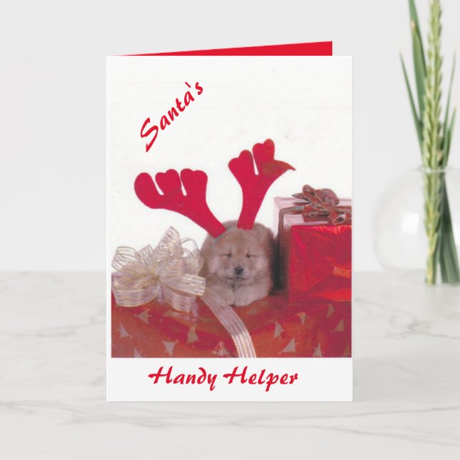 Santa's Lovely Helper Holiday Card (Front)