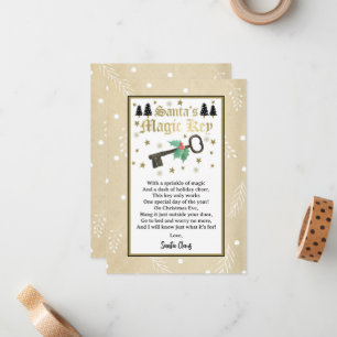 Santa's Magic Key Poem Card For Holidays Christmas