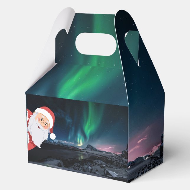 Santa's Magical Northern Lights Favour Box (Front)