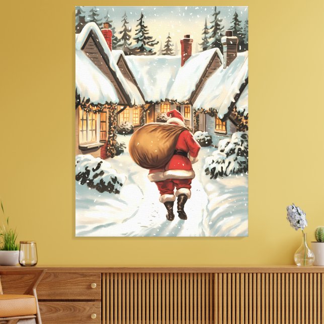 Santa's Magical Visit Canvas Print (Insitu(LivingRoom))