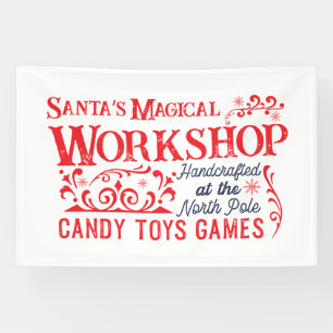 Santa's magical workshop Christmas Banner