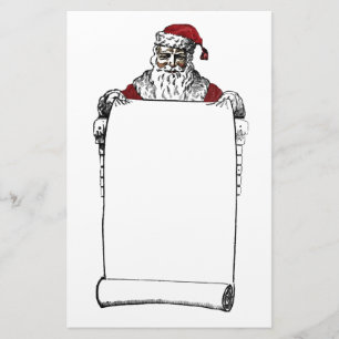 Santa's Making a List Stationery