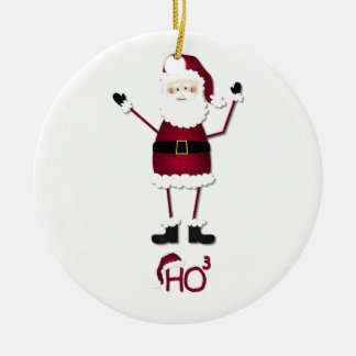 Santa's Math Ceramic Ornament