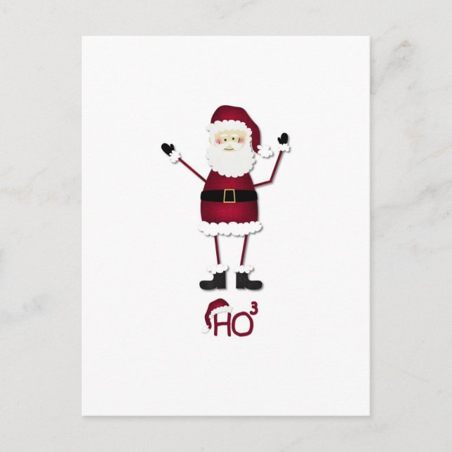 Santa's Math Holiday Postcard (Front)