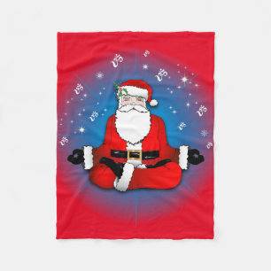 Santa's Meditation Fleece Blanket