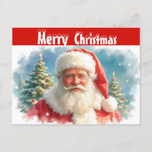 Santa's Merry Christmas Celebration Postcard