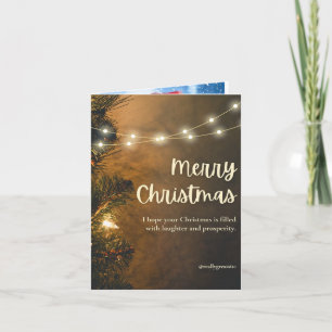 Santa's Merry Message: Christmas Printed Greeting  Note Card