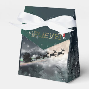 Santa's Midnight Ride Christmas Ribbon Favour Box