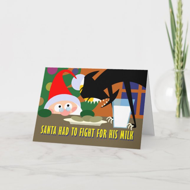 Santa's Milk Holiday Card (Front)