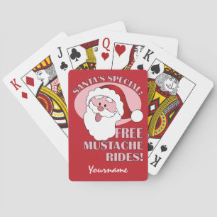 Santa's Moustache Rides custom playing cards