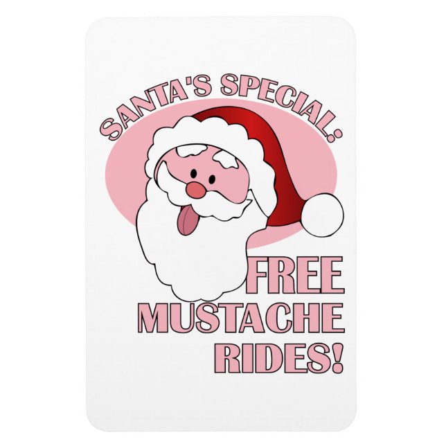 Santa's Moustache Rides magnet (Vertical)