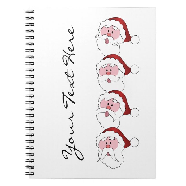 Santa's Moustaches custom notebook (Front)
