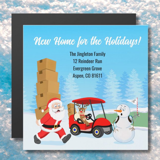 Santa's Moving Boxes with Reindeer on Golf Course  (Creator Uploaded)