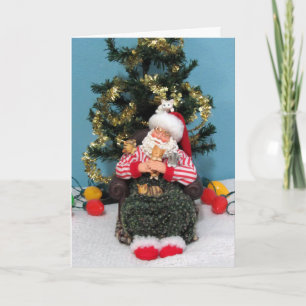 Santa's Naptime with Kitties Card
