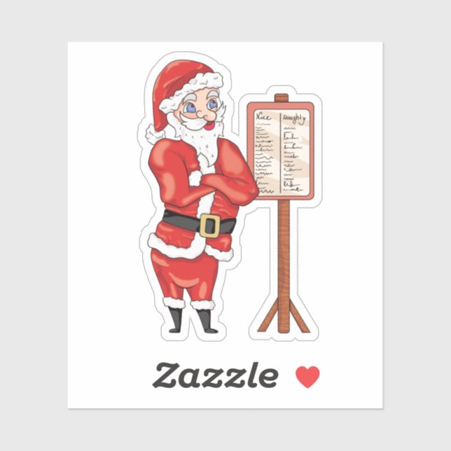Santa's Naughty and Nice List Sticker (Sheet)