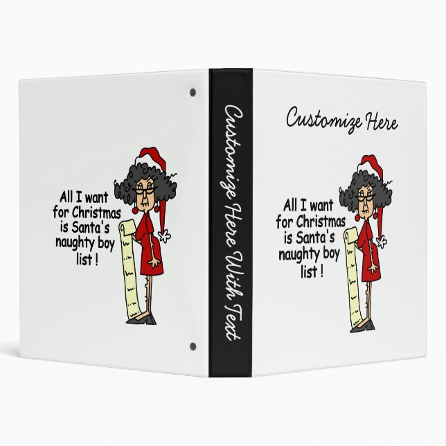 Santa's Naughty Boy List Binder (Background)