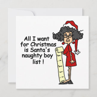 Santa's Naughty Boy List Holiday Card