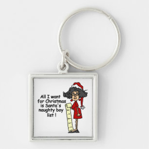 Santa's Naughty Boy List Keychain