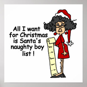 Santa's Naughty Boy List Poster