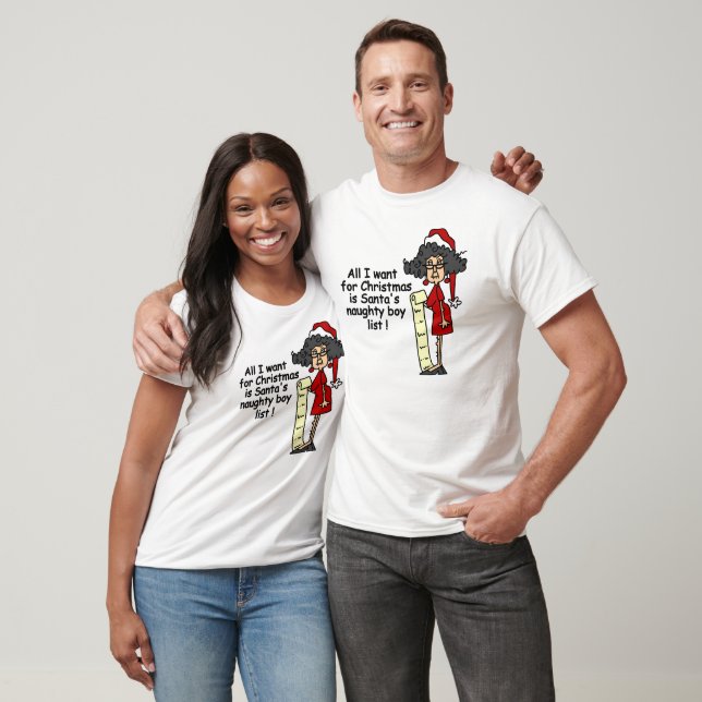Santa's Naughty Boy List T-Shirt (Unisex)